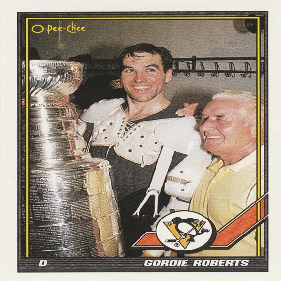 Gordie Roberts Pittsburgh Penguins NHL Hockey Card Collection - 2 Card Set - Picture 3 of 3